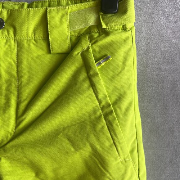 Columbia Bugaboo Youth Snow Pants M (10/12) Neon Green Omni-Tech Waterproof –NEW - Picture 7 of 13